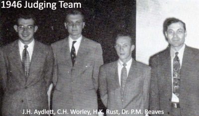 1946 Judging Team-J.H. Aydlett, C.H. Worley, H.K. Rust, Dr. P.M. Reaves