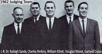 1962 Judging Team-Dr. Raleigh Sandy, Charles Perkins, William Elliot, Douglas Smoot, Garland Craun