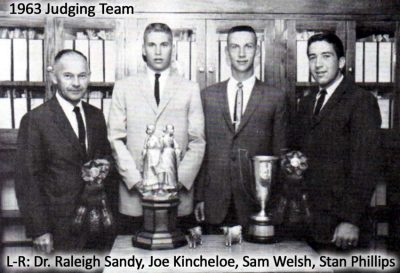 1963 Judging Team-Stan Phillips, Sam Welsh, Bob Bauer, Dr. Raleigh Sandy