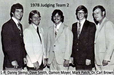 1978 Judging Team B-Danny Slemp, Dave Smith, Damon MOyer, Mark Patch, Dr. Carl Brown