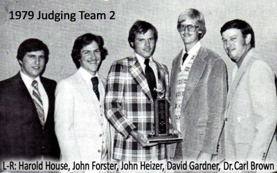 1979 Judging Team B-Harold House, John Forster, John Heizer, David Gardner, Dr. Carl Brown