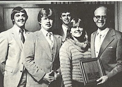 1981 Team A David Hardesty, Mike Brown, Jimmy Kerr, Chrissy Wood, Dr. Etgen