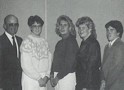 1990 Team B--Dr. Etgen, Susan Hickey, Krisanne Koebke, Susan Deeds, Scott Bascom