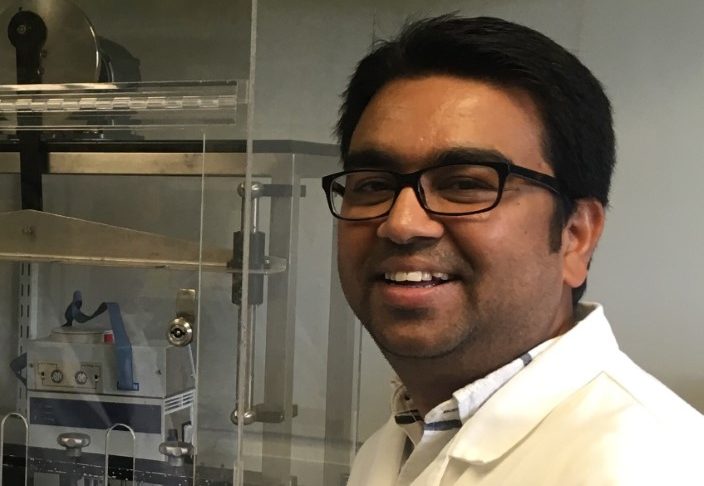 Dr. Parth Ray in the laboratory, 2020. UK.
