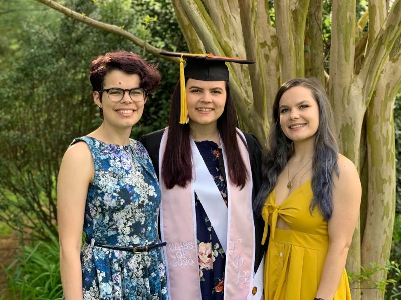 2020. Stump daughters together for Emma's graduation.