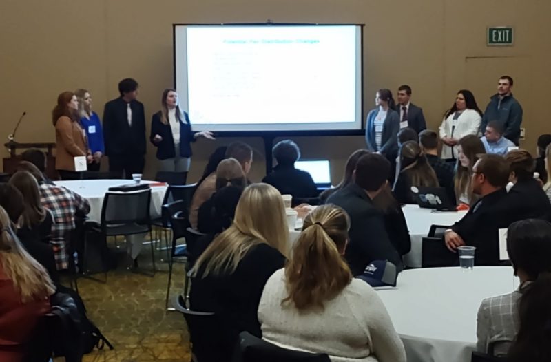 Virginia Tech students presenting during the 2022 Dairy Challenge Academy.